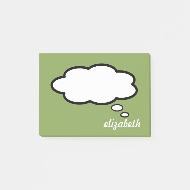 Personalized Name Talk Bubble  Post-it Notes (Front)