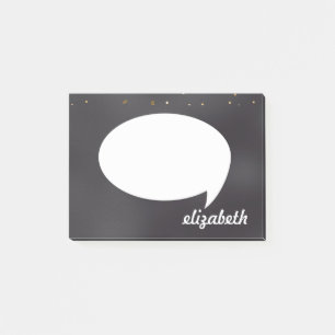 Personalized Name Talk Bubble  Post-it Notes