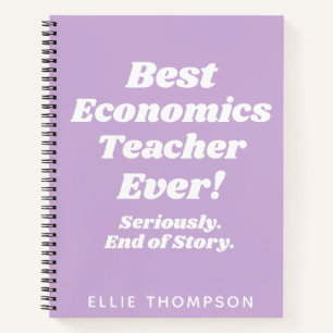 Personalized Name Teacher Appreciation Gift Purple Notebook
