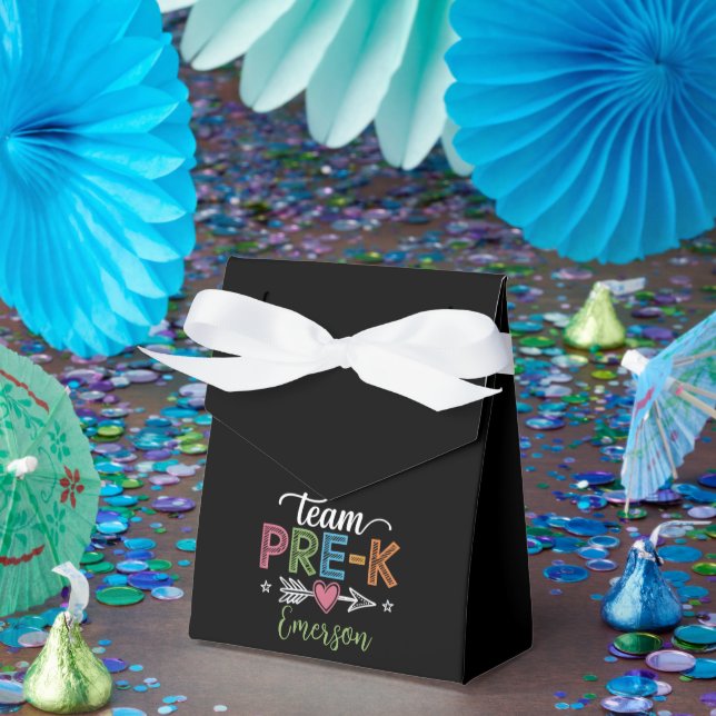 Personalized Name Team Pre-K PreSchool Teacher  Favor Box (Party)