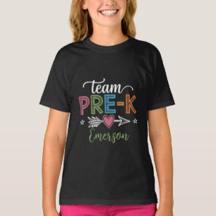 Personalized Name Team Pre-K PreSchool Teacher  T-Shirt