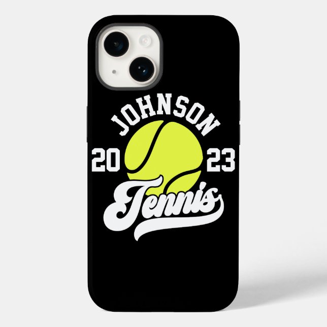 Personalized NAME Tennis Player Racket Ball Court Case-Mate iPhone Case (Back)