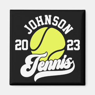 Personalized NAME Tennis Player Racket Ball Court Magnet