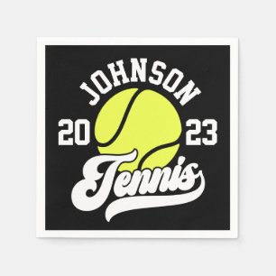 Personalized NAME Tennis Player Racket Ball Court Napkin