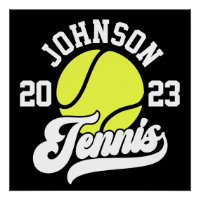 Personalized NAME Tennis Player Racket Ball Court