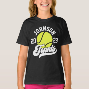 Personalized NAME Tennis Player Racket Ball Court T-Shirt