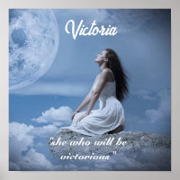 Personalized Name Text Moon Girl Fantasy