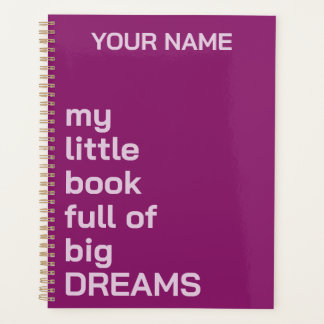 PERSONALIZED NAME TEXT SIMPLE STYLISH DAILY PLANNER