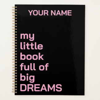 PERSONALIZED NAME TEXT SIMPLE STYLISH DAILY PLANNER