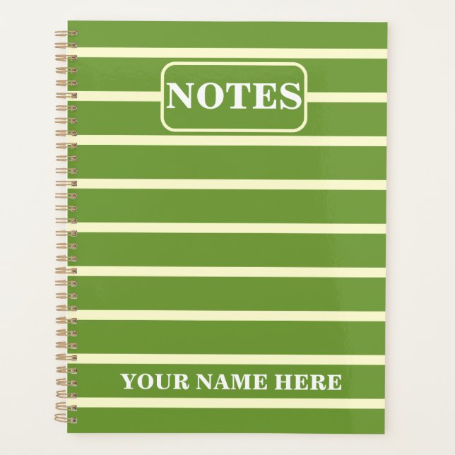 PERSONALIZED NAME & TEXT SIMPLE STYLISH NOTES  PLANNER (Front)