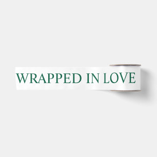PERSONALIZED NAME & TEXT STYLISH MODERN WHITE SATIN RIBBON