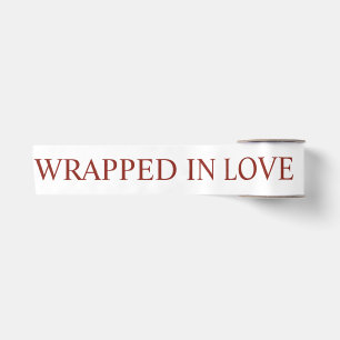 PERSONALIZED NAME & TEXT STYLISH MODERN WHITE SATIN RIBBON