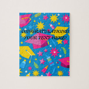 Personalized Name Text Unique Graduation Gift Jigsaw Puzzle
