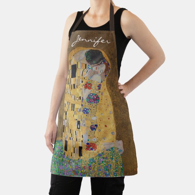 Personalized Name The Kiss (lovers) Gustav Klimt   Apron (Insitu)
