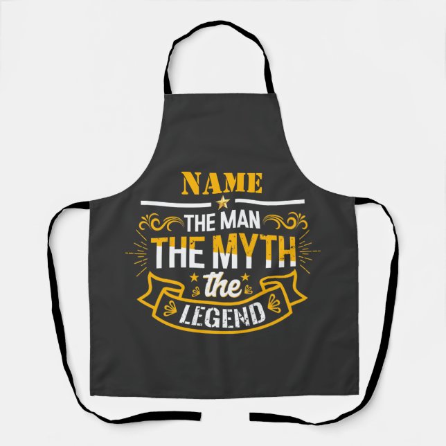 Personalized Name The Man The Myth The Legend Apron (Front)