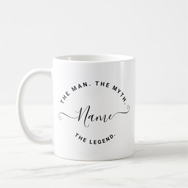 Personalized Name The Man The Myth The Legend Coffee Mug (Left)