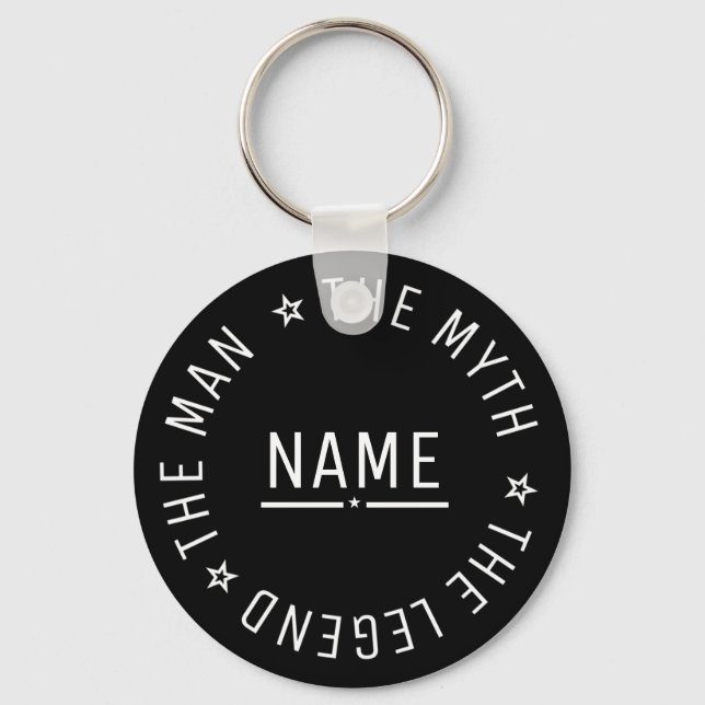 Personalized Name The Man The Myth The Legend Keychain (Front)