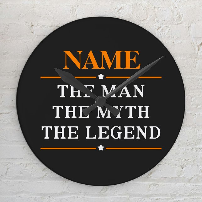 Personalized Name The Man The Myth The Legend Large Clock (Creator Uploaded)