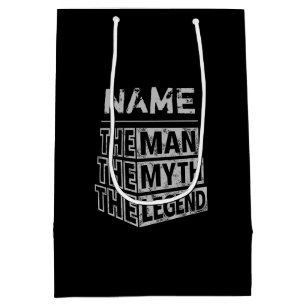 Personalized Name The Man The Myth The Legend Medium Gift Bag