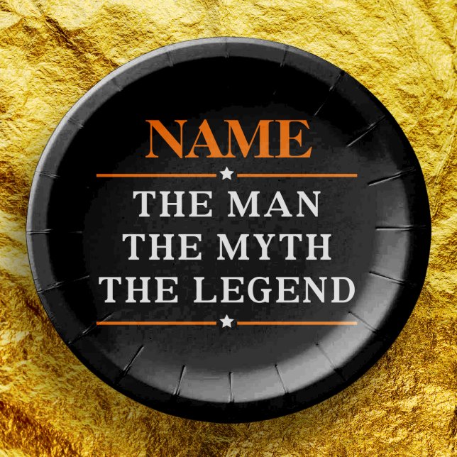 Personalized Name The Man The Myth The Legend Paper Plate (Creator Uploaded)