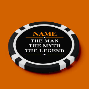 Personalized Name The Man The Myth The Legend Poker Chips