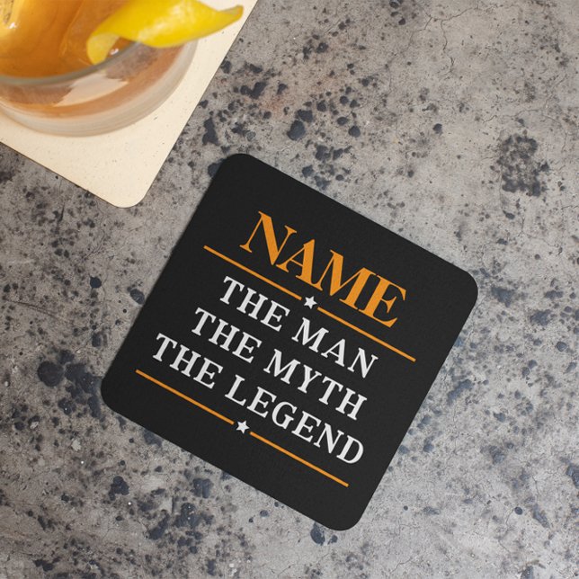 Personalized Name The Man The Myth The Legend Stone Coaster (Creator Uploaded)