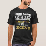 Personalized Name The Man The Myth The Legend  T-S T-Shirt<br><div class="desc">Personalized Name The Man The Myth The Legend Retro Sunset Colours T-Shirt</div>