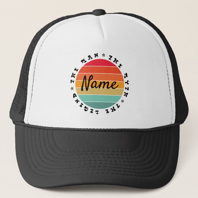 Personalized Name The Man The Myth The Legend  Trucker Hat (Front)