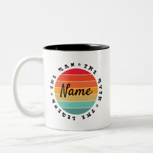 Personalized Name The Man The Myth The Legend   Two-Tone Coffee Mug