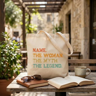 Personalized Name The Woman The Myth The Legend Tote Bag