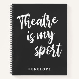 Personalized Name Theatre Lovers Quote Actors Notebook