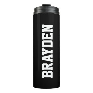 Personalized Name Thermal Tumbler   Black