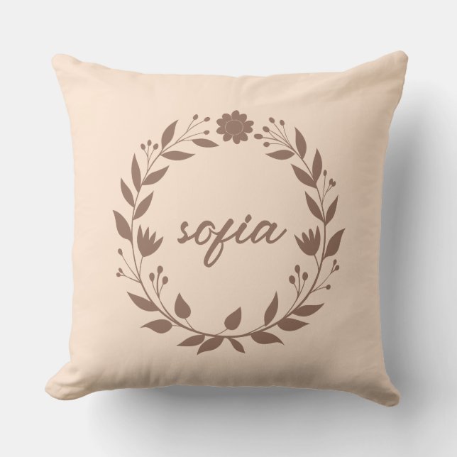 Personalized Name Throw Pillow (Front)