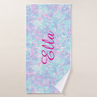 Personalized name Tie & Die  Bath Towel
