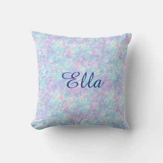 Personalized name Tie & Die  Throw Pillow