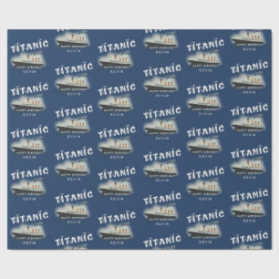Personalized Name Titanic Wrapping Paper