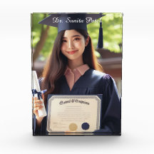 Personalized Name & Title Graduate Photo Plaque