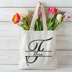 personalized name tote bag, custom letter F gift Bag