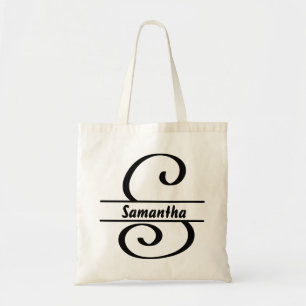 personalized name tote bag, custom letter S gift Bag
