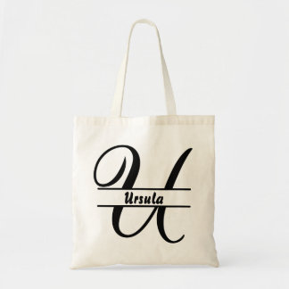 personalized name tote bag, custom letter U gift  Bag