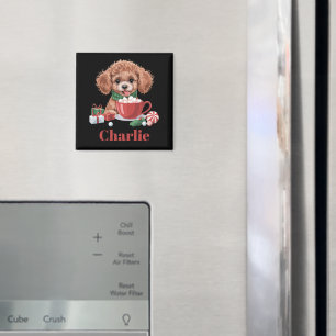 Personalized Name Toy Poodle Dog Lover Christmas Magnet