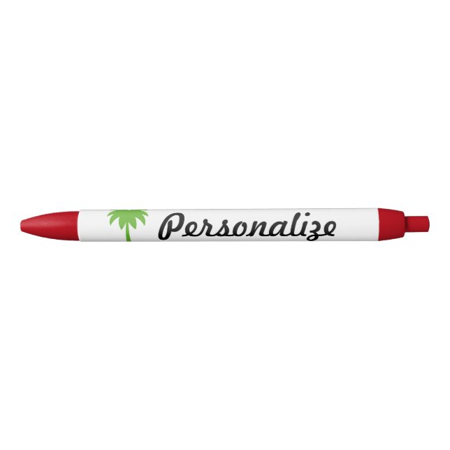Personalized name tropical palm tree pen (Front)