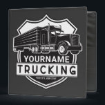Personalized NAME Trucking Big Rig Semi Trucker Binder<br><div class="desc">Personalized NAME Trucker Big Rig Semi Truck Trucking Company Design - Customize with your Name and Custom Text!</div>