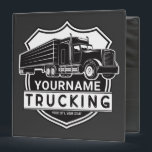 Personalized NAME Trucking Big Rig Semi Trucker Binder<br><div class="desc">Personalized NAME Trucker Big Rig Semi Truck Trucking Company Design - Customize with your Name and Custom Text!</div>