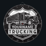 Personalized NAME Trucking Big Rig Semi Trucker   Dartboard<br><div class="desc">Personalized NAME Trucker Big Rig Semi Truck Trucking Company Design - Customize with your Name and Custom Text!</div>