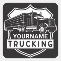 Personalized NAME Trucking Big Rig Semi Trucker