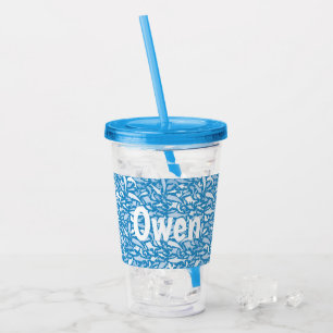 personalized name tumbler fish shark