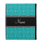 Personalized name Turquoise diamonds