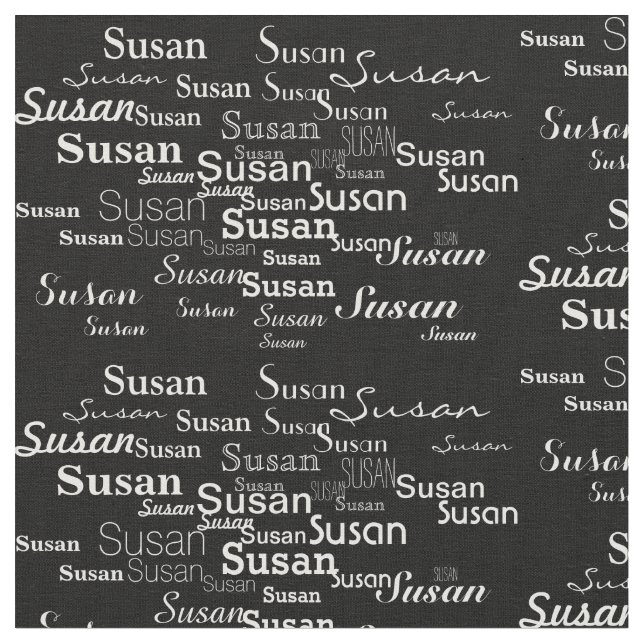 personalized name txt pattern generator fabric (Close Up)