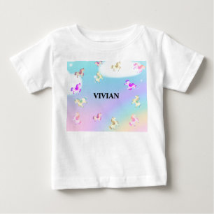 personalized name unicorn baby T-Shirt
